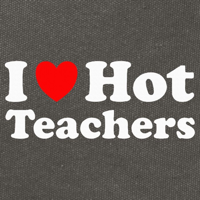 I Heart Hot Teachers I Love Hot Teachers Cotton Canvas Backpack
