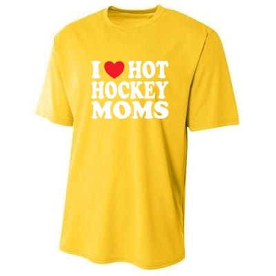 I Heart Hot Hockey Moms Funny I Love Moms Great Gift Youth Performance Sprint T-Shirt