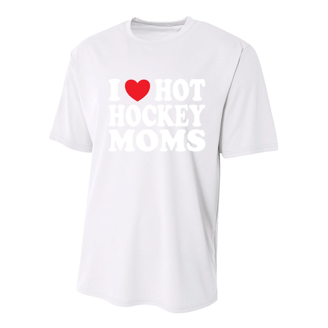 I Heart Hot Hockey Moms Funny I Love Moms Great Gift Youth Performance Sprint T-Shirt