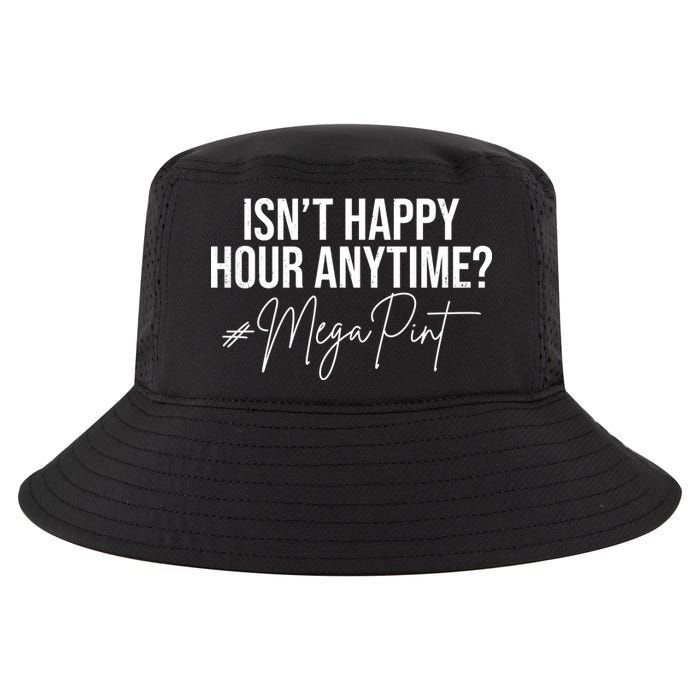Isn't Happy Hour Anytime Mega Pint Funny Johnny Depp Cool Comfort Performance Bucket Hat