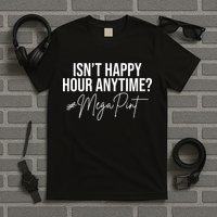 Isn't Happy Hour Anytime Mega Pint Funny Johnny Depp T-Shirt