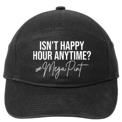 Isn't Happy Hour Anytime Mega Pint Funny Johnny Depp 7-Panel Snapback Hat