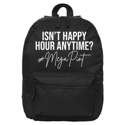 Isn't Happy Hour Anytime Mega Pint Funny Johnny Depp 16 in Basic Backpack