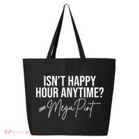 Isn't Happy Hour Anytime Mega Pint Funny Johnny Depp 25L Jumbo Tote