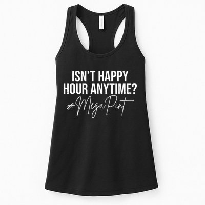 Isn't Happy Hour Anytime Mega Pint Funny Johnny Depp Womens Tank Top