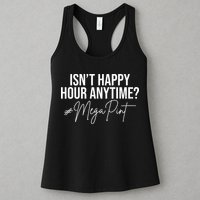Isn't Happy Hour Anytime Mega Pint Funny Johnny Depp Womens Tank Top