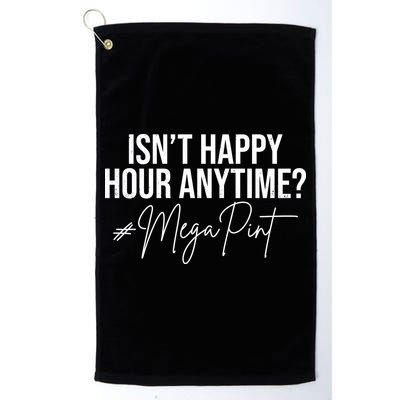 Isn't Happy Hour Anytime Mega Pint Funny Johnny Depp Golf Towel