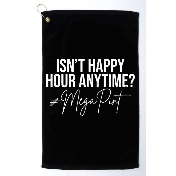 Isn't Happy Hour Anytime Mega Pint Funny Johnny Depp Golf Towel