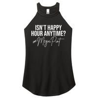 Isn't Happy Hour Anytime Mega Pint Funny Johnny Depp Women's Perfect Tri Rocker Tank