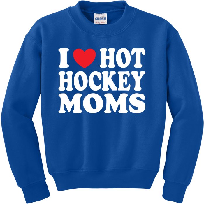 I Heart Hot Hockey Moms Funny I Love Moms Gift Kids Sweatshirt