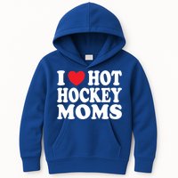 I Heart Hot Hockey Moms Funny I Love Moms Gift Kids Hoodie