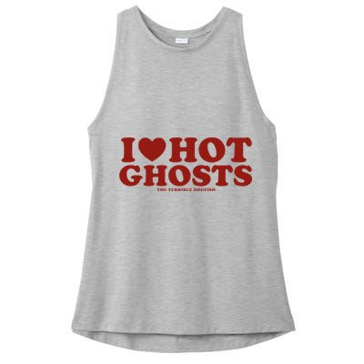 I Heart Hot Ghosts Ladies PosiCharge Tri-Blend Wicking Tank