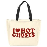I Heart Hot Ghosts Zip Tote Bag
