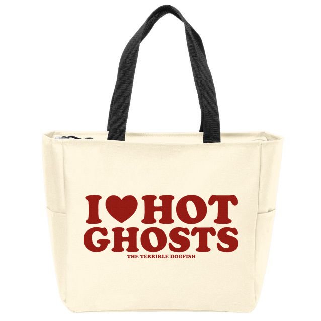 I Heart Hot Ghosts Zip Tote Bag
