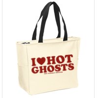 I Heart Hot Ghosts Zip Tote Bag
