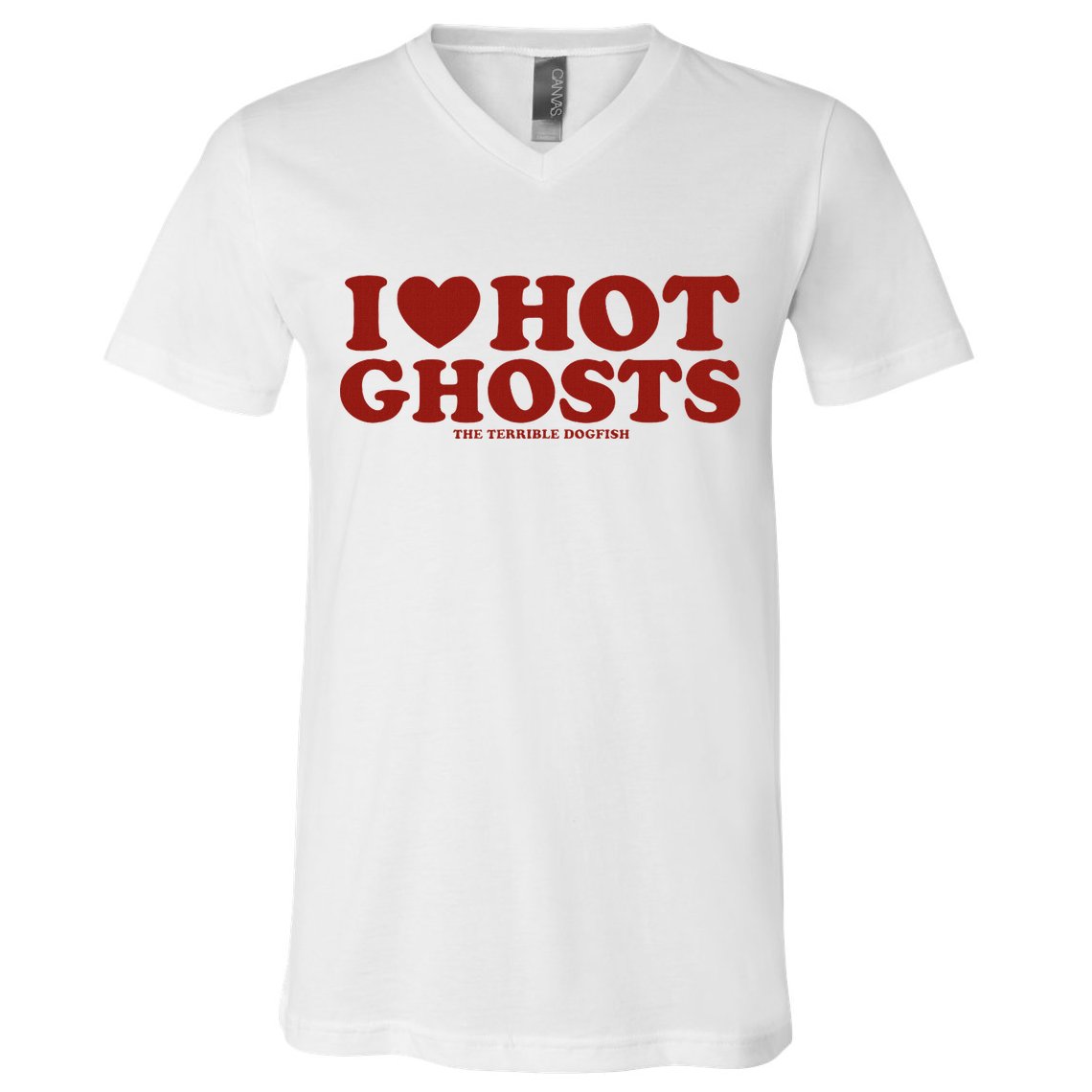 I Heart Hot Ghosts V-Neck T-Shirt