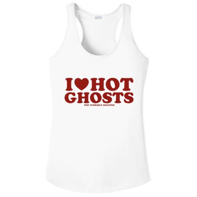I Heart Hot Ghosts Ladies PosiCharge Competitor Racerback Tank