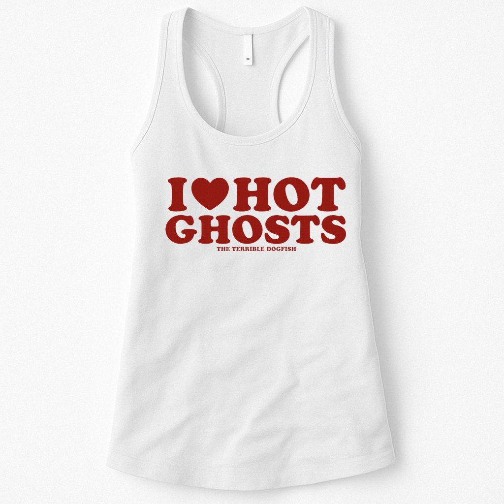 I Heart Hot Ghosts Womens Tank Top