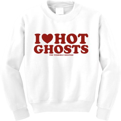 I Heart Hot Ghosts Kids Sweatshirt
