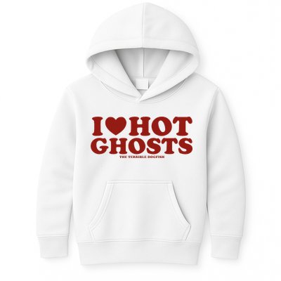 I Heart Hot Ghosts Kids Hoodie