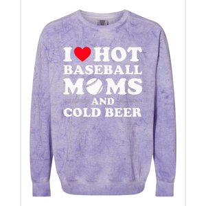 I Heart Hot baseball MomsI Love Hot baseball Mom Cold Beer Colorblast Crewneck Sweatshirt