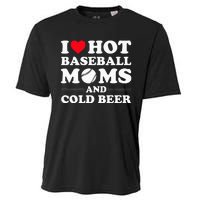 I Heart Hot baseball MomsI Love Hot baseball Mom Cold Beer Cooling Performance Crew T-Shirt