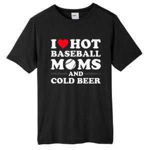 I Heart Hot baseball MomsI Love Hot baseball Mom Cold Beer Tall Fusion ChromaSoft Performance T-Shirt