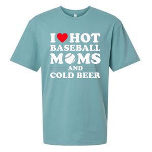 I Heart Hot baseball MomsI Love Hot baseball Mom Cold Beer Sueded Cloud Jersey T-Shirt