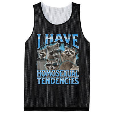 I Have Homosexual Tendencies Funny Raccoon Meme Bootleg Mesh Reversible Basketball Jersey Tank