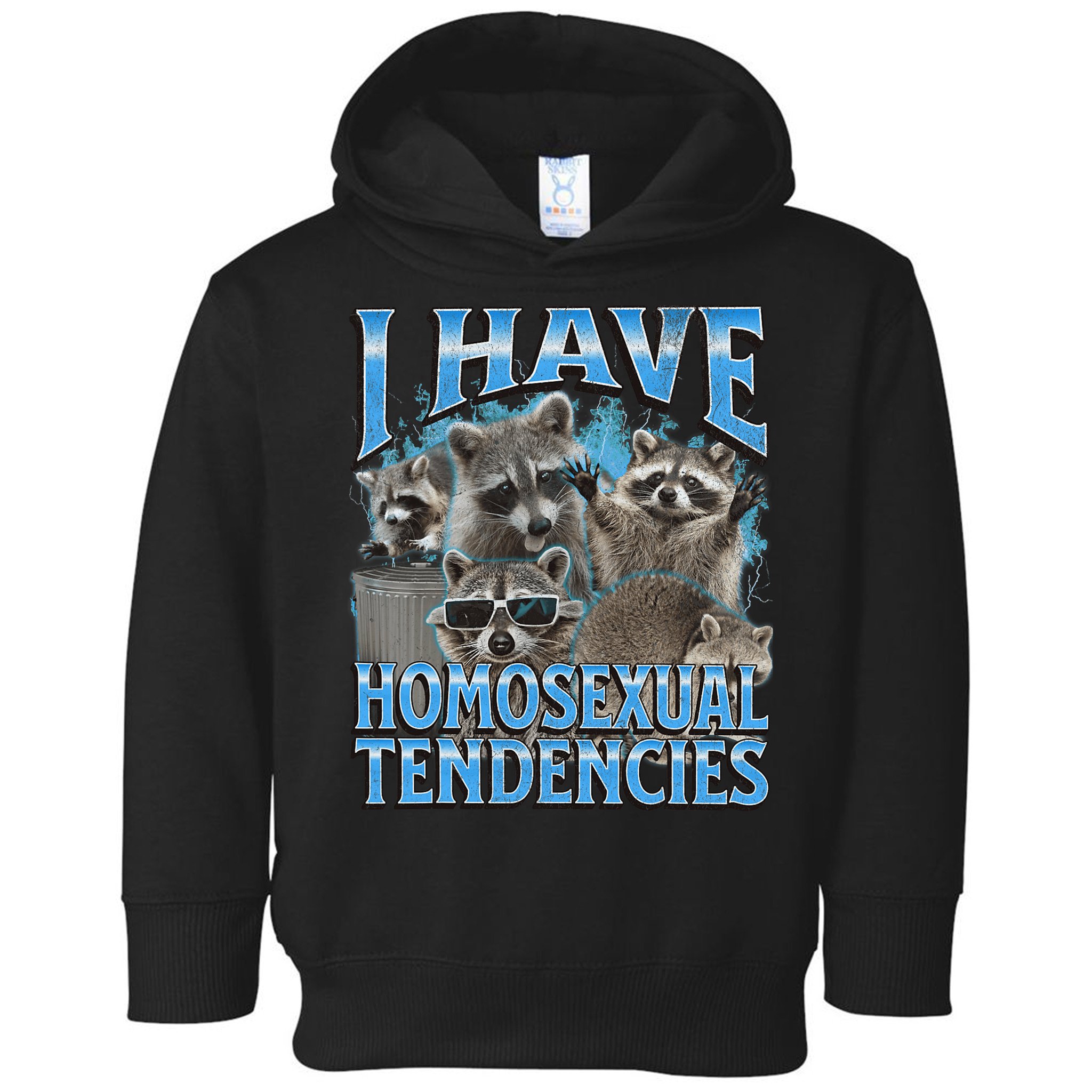 I Have Homosexual Tendencies Funny Raccoon Meme Bootleg Toddler Hoodie