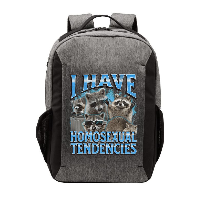 I Have Homosexual Tendencies Funny Raccoon Meme Bootleg Vector Backpack