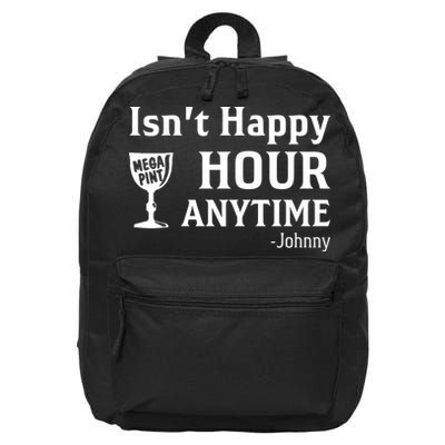 Isn't Happy Hour Anytime Justice For Johnny Depp Mega Pint 16 in Basic Backpack
