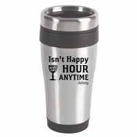 Isn't Happy Hour Anytime Justice For Johnny Depp Mega Pint 16oz Travel Tumbler