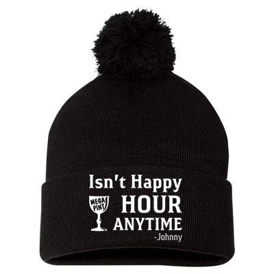 Isn't Happy Hour Anytime Justice For Johnny Depp Mega Pint Pom Pom 12in Knit Beanie