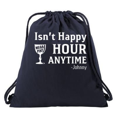 Isn't Happy Hour Anytime Justice For Johnny Depp Mega Pint Drawstring Bag