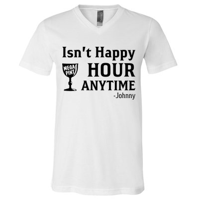 Isn't Happy Hour Anytime Justice For Johnny Depp Mega Pint V-Neck T-Shirt