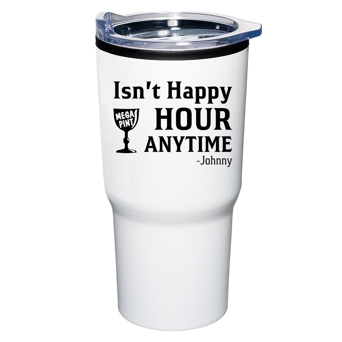 Isn't Happy Hour Anytime Justice For Johnny Depp Mega Pint Tumbler