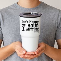 Isn't Happy Hour Anytime Justice For Johnny Depp Mega Pint Tumbler