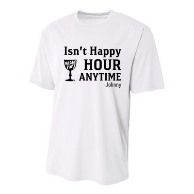 Isn't Happy Hour Anytime Justice For Johnny Depp Mega Pint Youth Performance Sprint T-Shirt