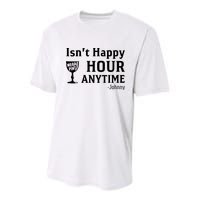 Isn't Happy Hour Anytime Justice For Johnny Depp Mega Pint Youth Performance Sprint T-Shirt