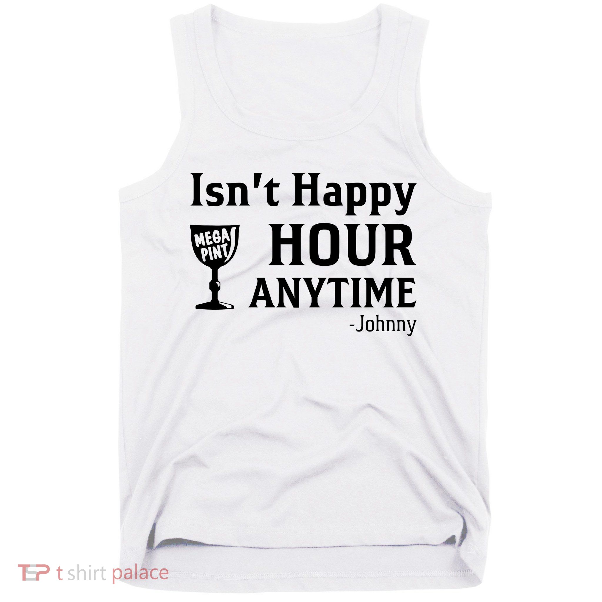 Isn't Happy Hour Anytime Justice For Johnny Depp Mega Pint Tank Top
