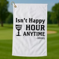 Isn't Happy Hour Anytime Justice For Johnny Depp Mega Pint Golf Towel