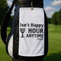 Isn't Happy Hour Anytime Justice For Johnny Depp Mega Pint Golf Towel