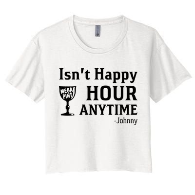 Isn't Happy Hour Anytime Justice For Johnny Depp Mega Pint Crop Top