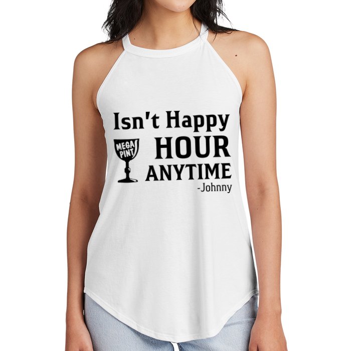 Isn't Happy Hour Anytime Justice For Johnny Depp Mega Pint Women's Perfect Tri Rocker Tank