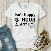 Isn't Happy Hour Anytime Justice For Johnny Depp Mega Pint Womens T-Shirt
