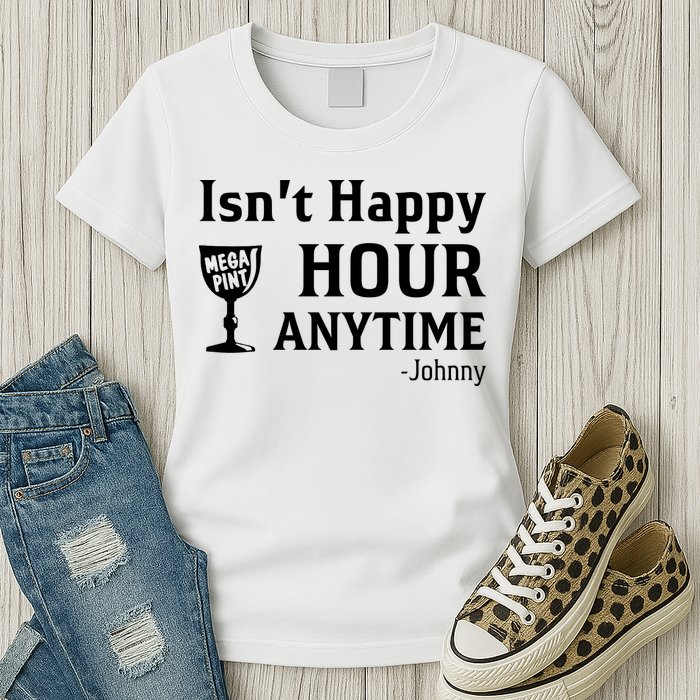 Isn't Happy Hour Anytime Justice For Johnny Depp Mega Pint Womens T-Shirt
