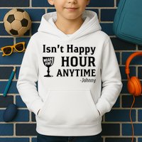 Isn't Happy Hour Anytime Justice For Johnny Depp Mega Pint Kids Hoodie