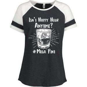 Isn't Happy Hour Anytime? #Mega Pint Enza Ladies Jersey Colorblock Tee