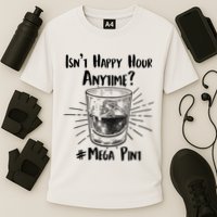 Isn't Happy Hour Anytime? #Mega Pint Performance Shirt